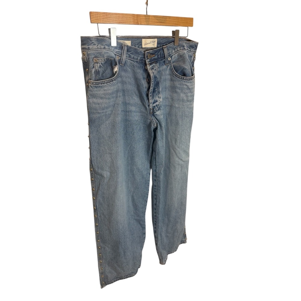 Universal Thread Womens Mid Rise 90s Baggy Studded Side Detail Denim Size 10 - Picture 4 of 7